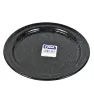 Plato Plano Cinsa de Peltre 26 cm – Negro Brillante Jaspeado