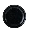 Plato Plano Cinsa de Peltre 26 cm – Negro Brillante Jaspeado