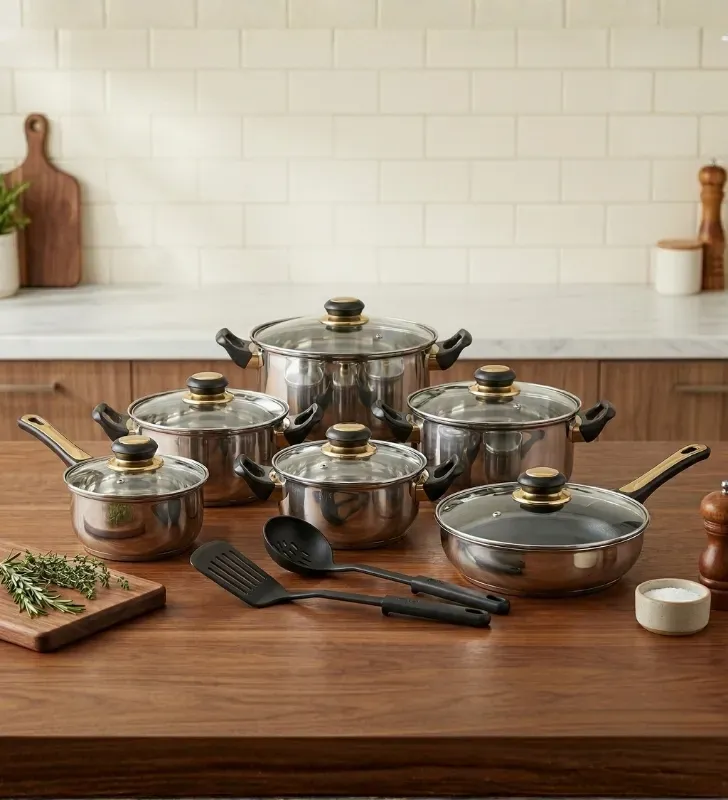 Batería Cinsa Viena 12pz Acero Inox – Tapas de Vidrio