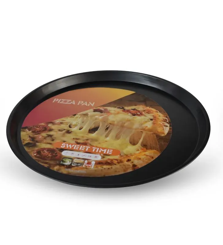 Charola para Hornear Pizza AZ-4251-32 Negra 32 cm