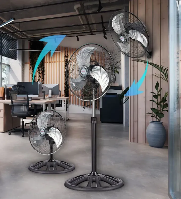 Ventilador Mytek 18" 3 en 1 – Pedestal, Piso y Pared 3392 Plus