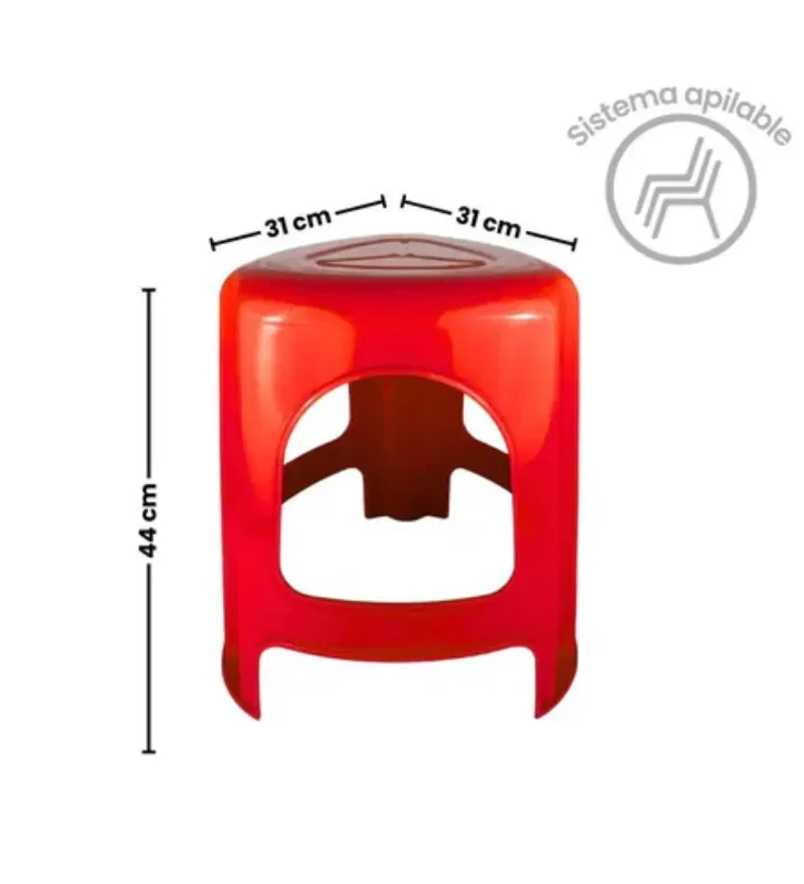 Banco de Plástico Mercedes Yuliana de 3 Patas – MX-334