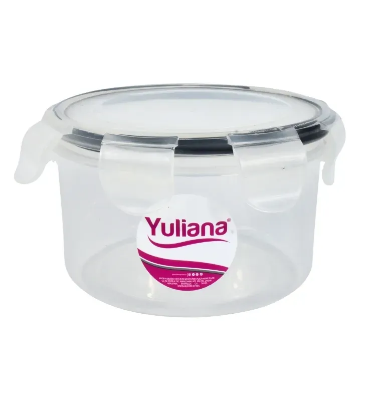 Hermético Redondo Yuliana 600 ml con Broches – MX-317
