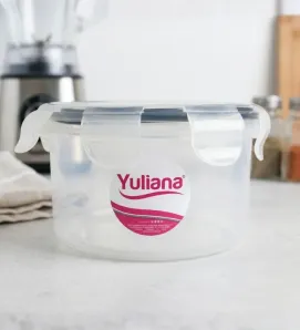 Hermético Redondo Yuliana 600 ml con Broches – MX-317