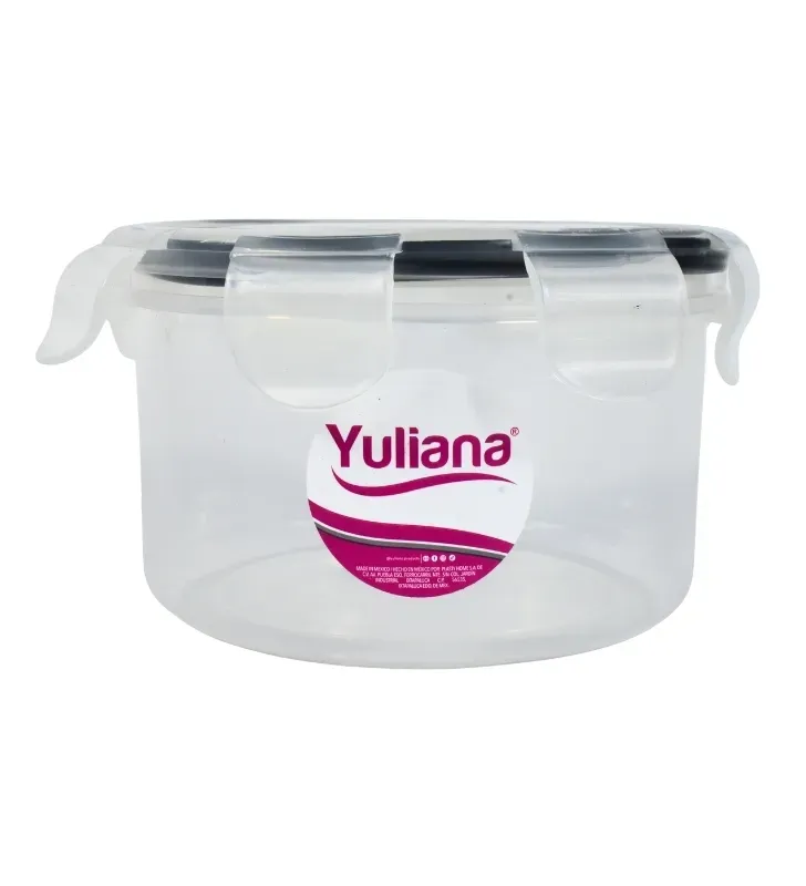 Hermético Redondo Yuliana 600 ml con Broches – MX-317