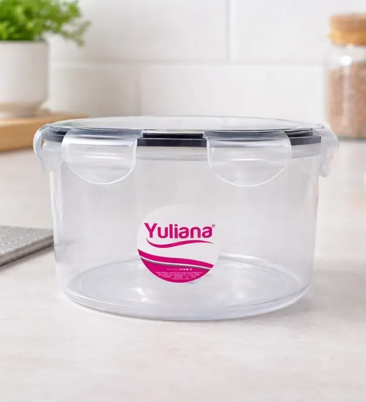 Hermético Redondo Yuliana 2.2 Litros con Broches – MX-319