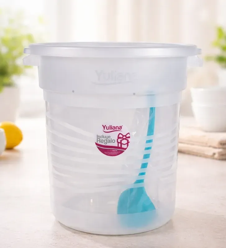 Bote Acapulco Yuliana 40 Litros Natural con Cucharón – MX-353