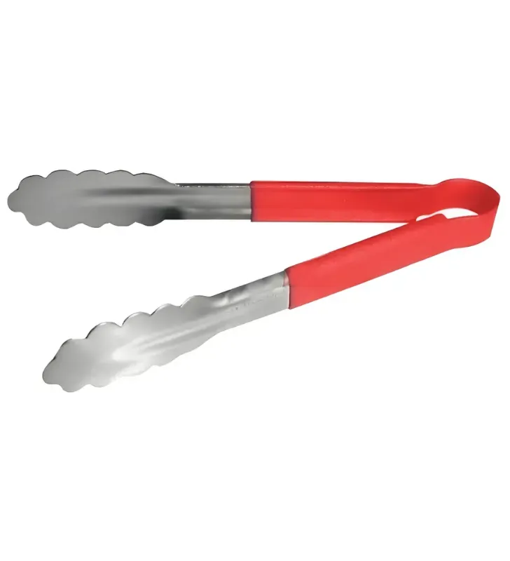 Pinza de Acero Inoxidable Tavola 12" con Mango Rojo – 94679