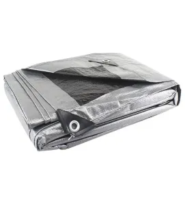 Lona profesional gris 4×5 m impermeable – uso pesado, protección UV