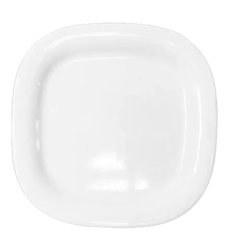 Plato Cuadrado Tavola 10" Melamina Blanca – Modelo 80748