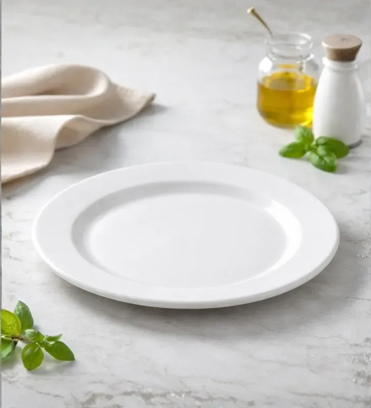 Plato Trinche Horeca Tavola 10.5" Melamina Blanca – Modelo 80745