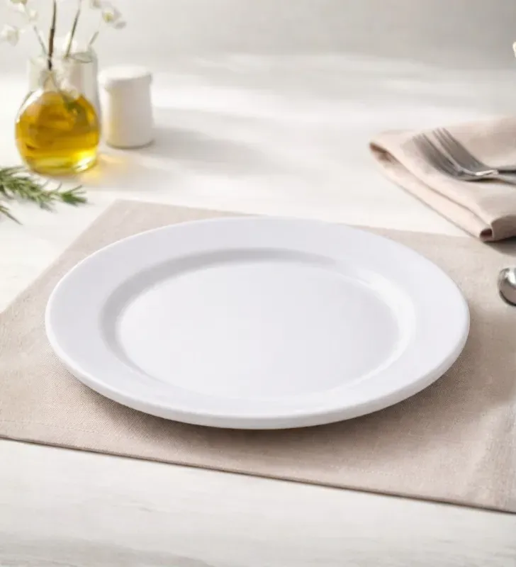 Plato Trinche Horeca Tavola 9" Melamina Blanca – Modelo 80746