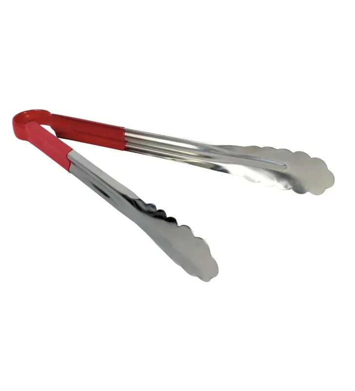 Pinza de Acero Inoxidable Tavola 12" con Mango Rojo – 94679