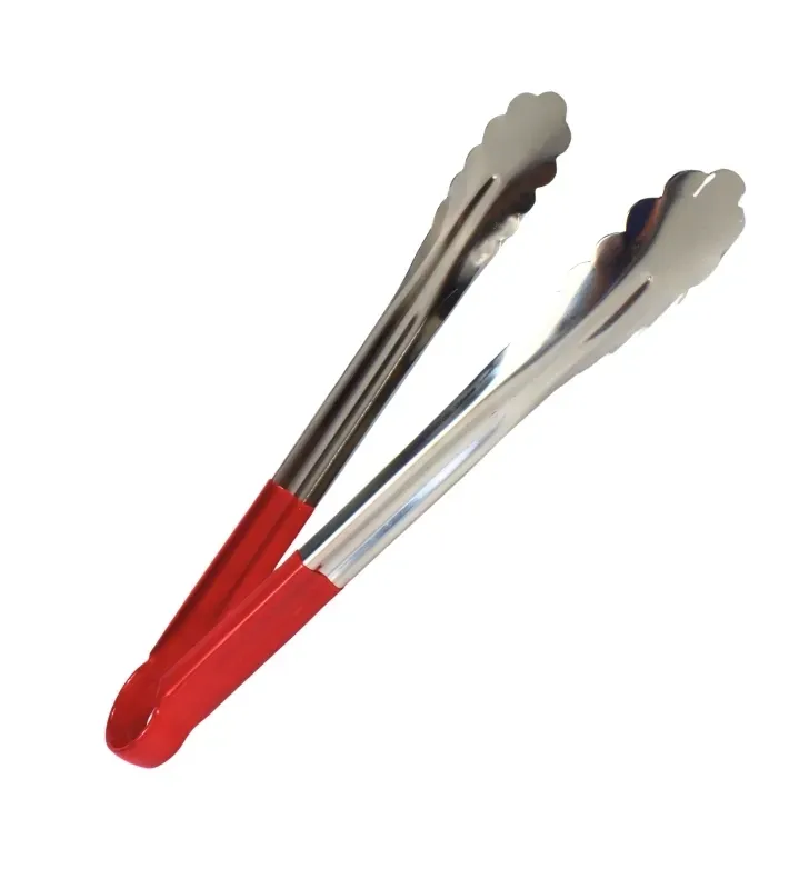 Pinza de Acero Inoxidable Tavola 12" con Mango Rojo – 94679