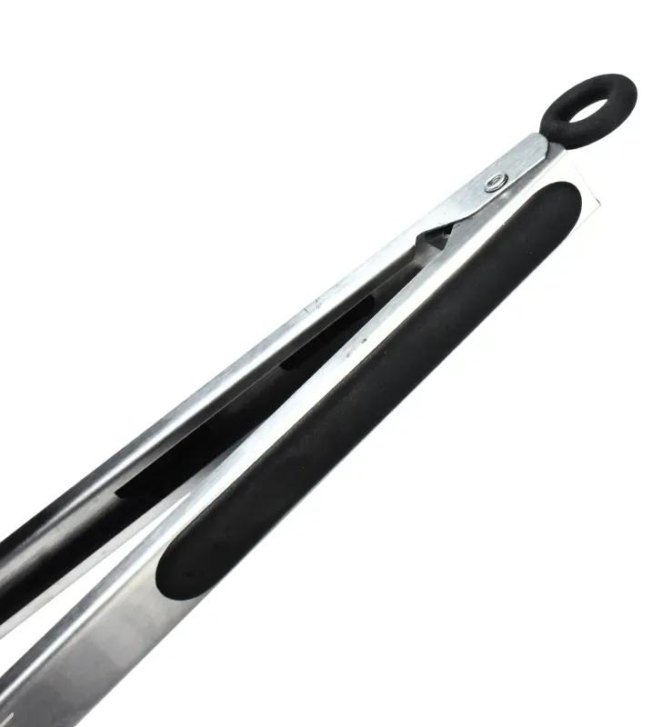 Pinza de Acero Inoxidable Tavola 12" con Mango Negro – 94681