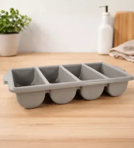 Porta Cubiertos de 4 Divisiones Tavola Gris – Modelo 94011