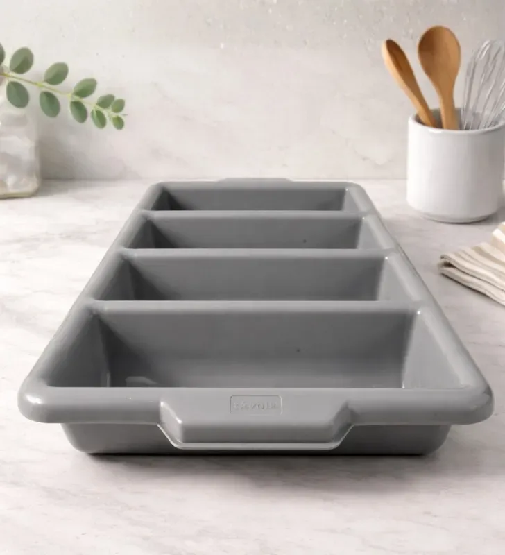 Porta Cubiertos de 4 Divisiones Tavola Gris – Modelo 94011