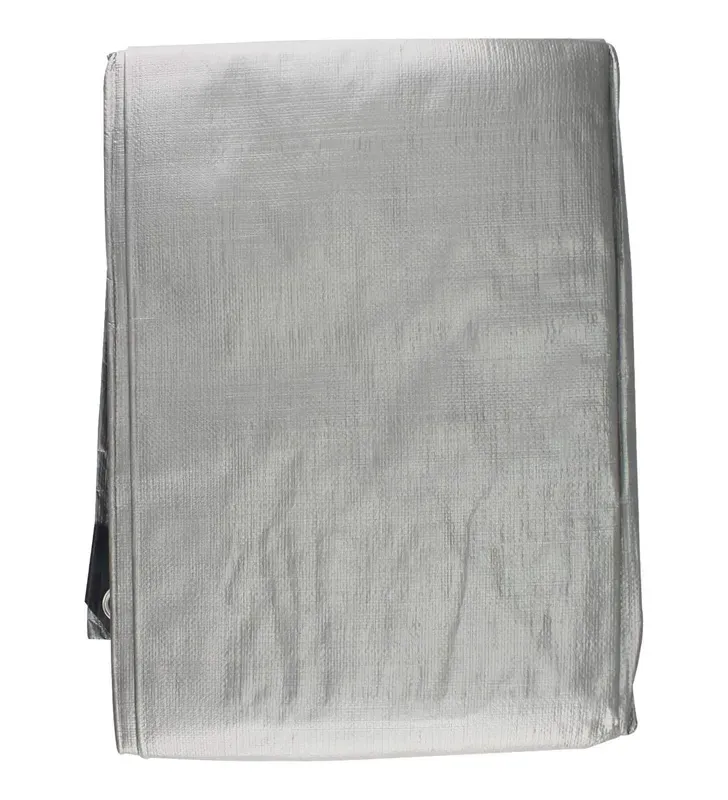 Lona gris uso pesado 4x4 m impermeable y resistente UV