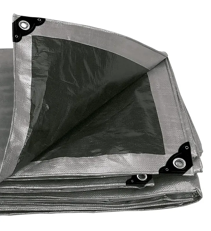Lona gris uso pesado 4x4 m impermeable y resistente UV