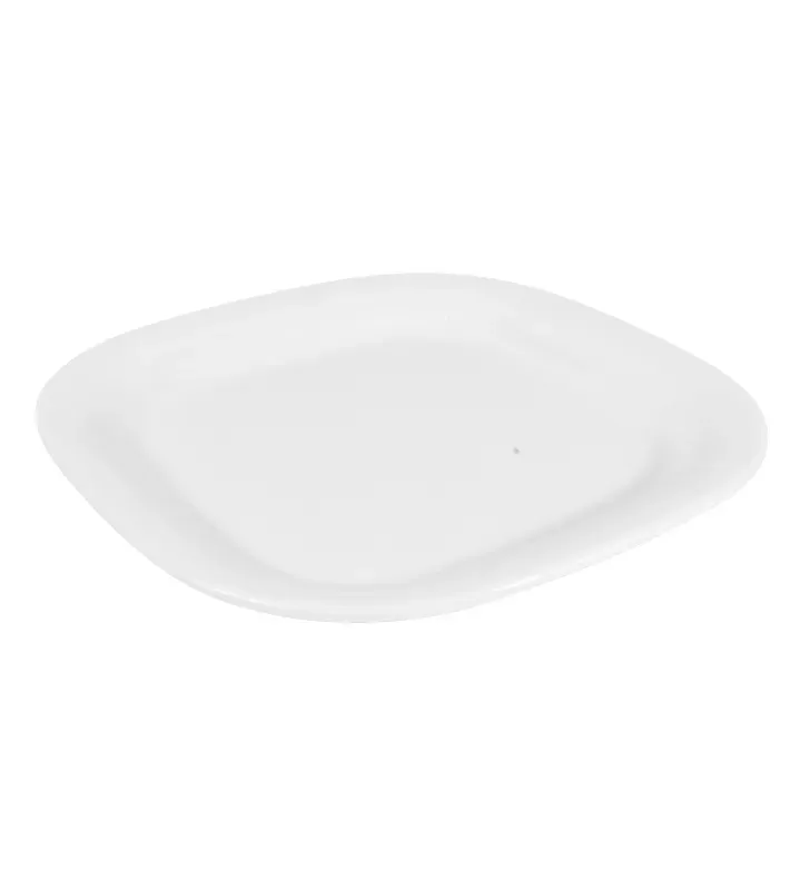 Plato Cuadrado Tavola 10" Melamina Blanca – Modelo 80748