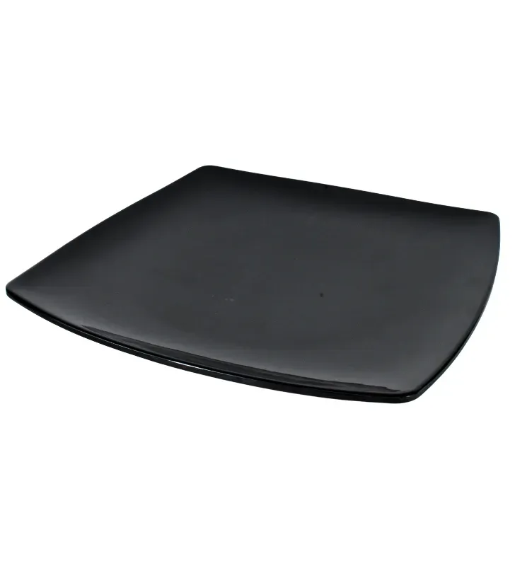 Plato Cuadrado Coupe Tavola 10" Melamina Negra – Modelo 83282