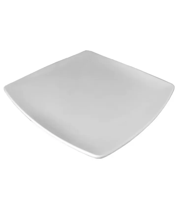 Plato Cuadrado Coupe Tavola 10" Melamina Blanca – Modelo 82552