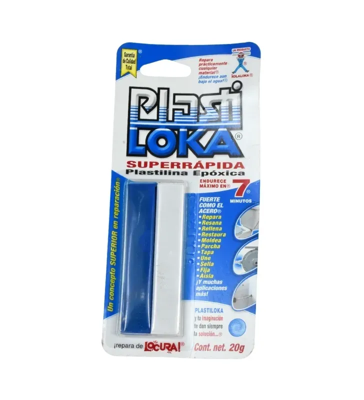 Plasti Loka Súper Rápida 20g Kola Loka – Endurece en 7 Minutos