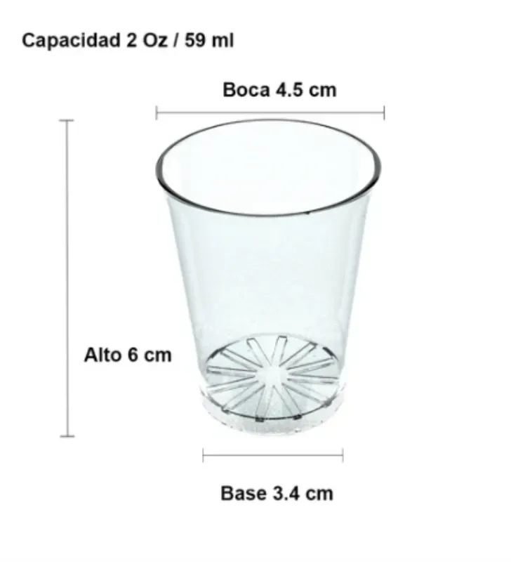 Mini Vaso Arra 59 ml Cristal – Modelo 3185 Reciclable