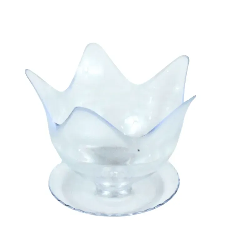 Juego Flor para Postre Grande Arra con Base – Diseño Cristal