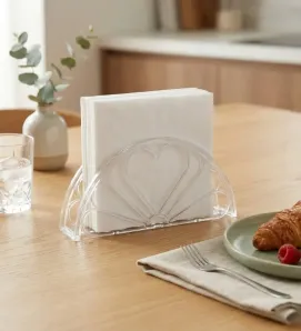 Servilletero Corazón Arra Transparente – Modelo 2745.01