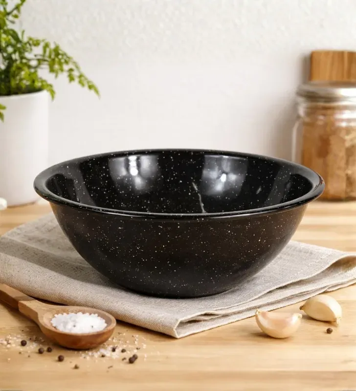 Taza Bola Cinsa 18 cm Negro Brillante – Peltre Vitrificado 315638