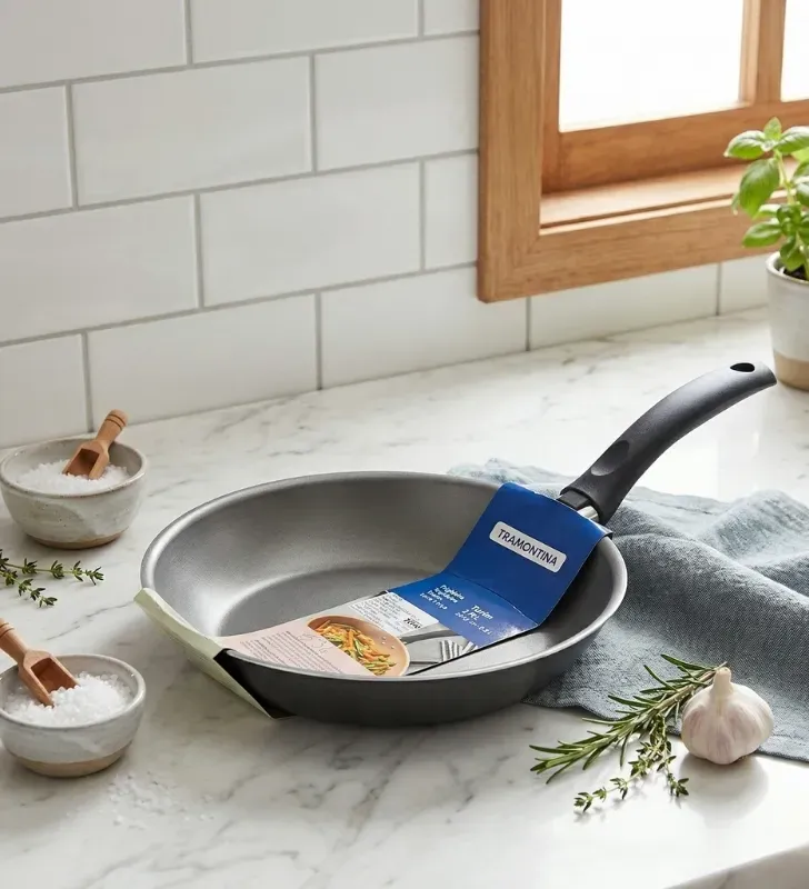 Sartén Tramontina Turim 20 cm 0.8L – Starflon Max Plomo