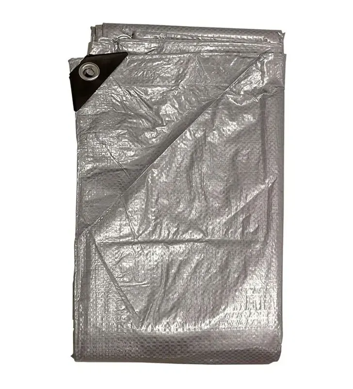 Lona Uso Pesado 5x6m Gris Impermeable con Protección UV