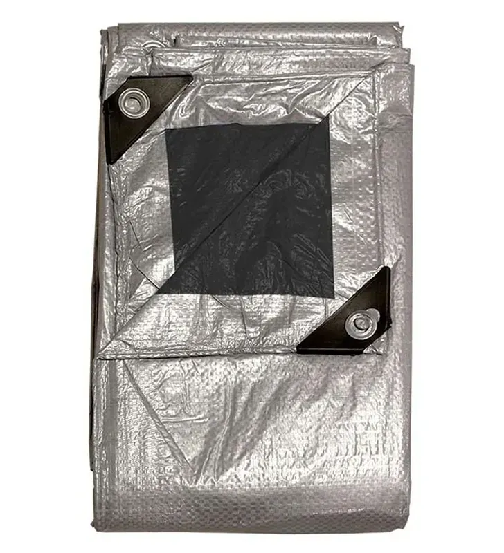 Lona Uso Pesado 5x6m Gris Impermeable con Protección UV