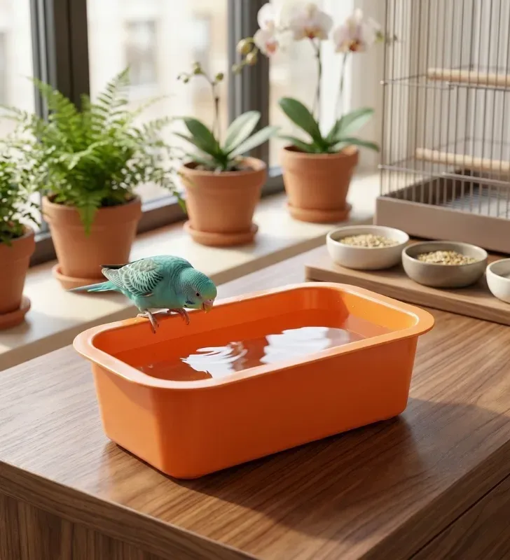 Tina para Pájaros TL Plásticos – Bañera Resistente y Segura