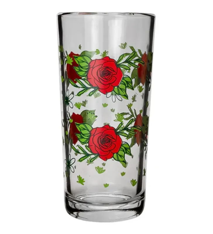 Juego de Agua Crisa 7 Piezas – Diseño Rosas Rojas C431