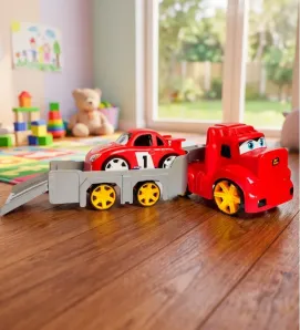 Mini Tráiler con Plataforma y Carrito – Juguete Nacional