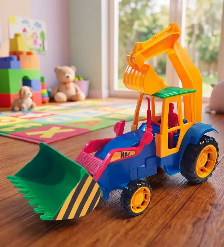 Excavadora de Juguete con Mano de Chango – Amarillo y Negro