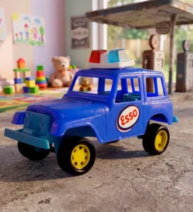 Set de 6 Camionetas Panel con Torreta – Juguete Nacional