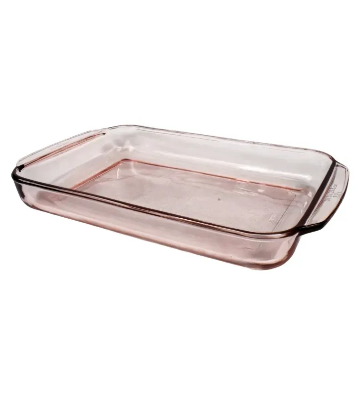 Bandeja de Vidrio Crisa 3.24 L –  Color Rosa Modelo T001