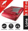 Lona Santul Premium 6x12m Roja Impermeable con Protección UV