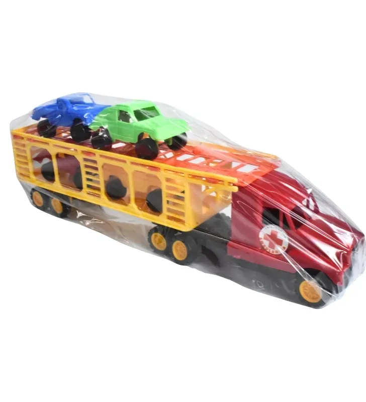 Tráiler Nodriza Grande Industrial – Juguete Nacional con 4 Carritos