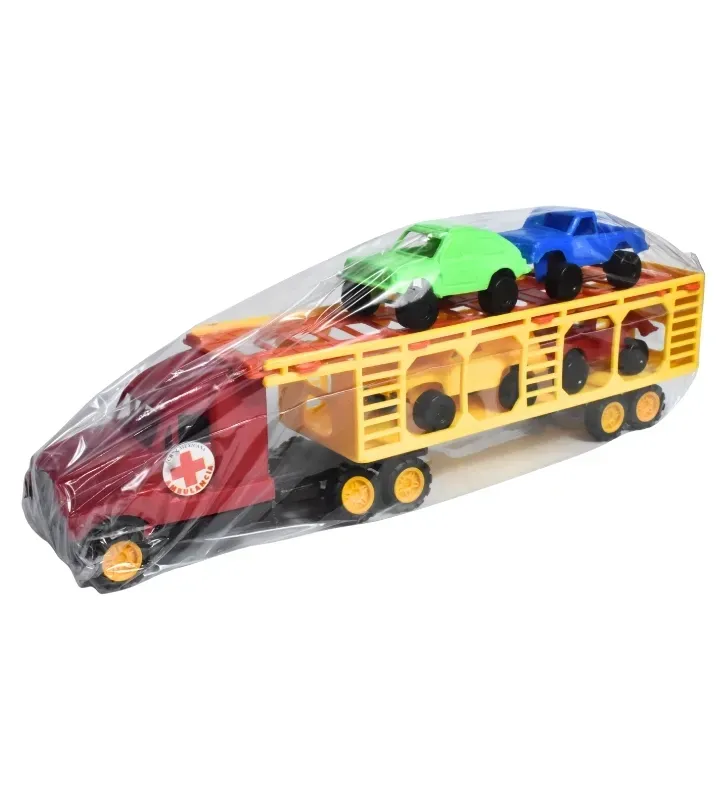 Tráiler Nodriza Grande Industrial – Juguete Nacional con 4 Carritos