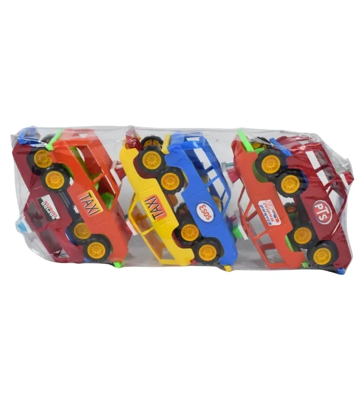 Set de 6 Camionetas Panel con Torreta – Juguete Nacional