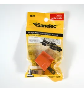 Adaptador Sanelec 1521 Naranja – Convertidor a Tierra