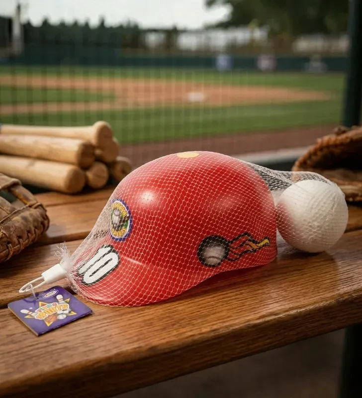 Casco de Béisbol Infantil Kimbo con Pelota – Modelo 029636