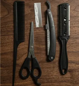 Juego de Barbero Zaz II 5 Piezas – Kit de Corte y Recorte Negro