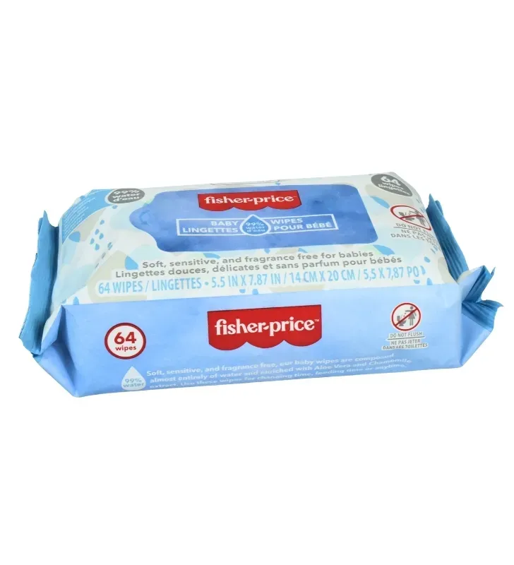 Toallitas Húmedas Fisher-Price 99% Agua – 64 pzas 92315-12