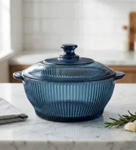 Cacerola de Vidrio Azul Cuisine Spot 1500ml con Tapa – MLSWB/L1