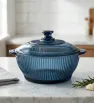 Cacerola de Vidrio Azul Cuisine Spot 1500ml con Tapa – MLSWB/L1